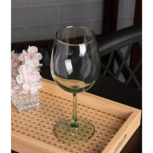 Taça de Vinho Gourmet 600ml Verde Vidro Lyor Elegante Moderna Degustação