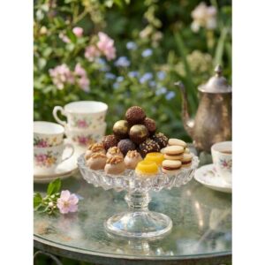 PRATO  PARA DOCE COM PE GENEVA 14CM X 14CM X 8CM CRISTAL - MESA