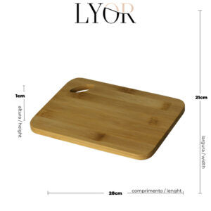 Tábua De 100% Bambu Ecológica Grande com Alça lateral para Carne Legumes Frutas Pão