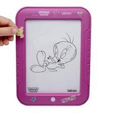 Lousa de Desenho Glow Pad Looney Tunes Piu-Piu Lousa infantil, lousa de brincar, lousa para criança tablet para criança