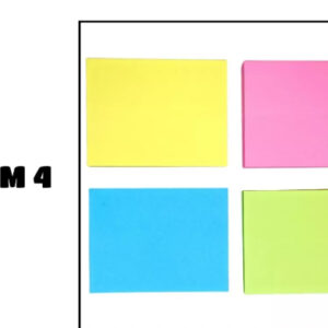 kit c/ 05 bloco adesivo de nota Neon, 400 folhas