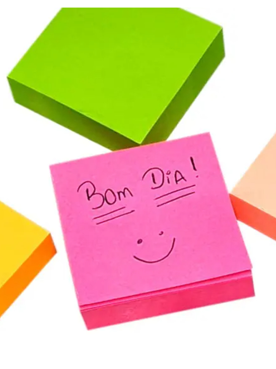 kit c/ 05 bloco adesivo de nota Neon, 400 folhas - Imagem 5