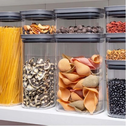 Pote Hermético de 1,5 Litros Organizador de Alimentos Empilhável com Vedação para Cozinha - Imagem 7