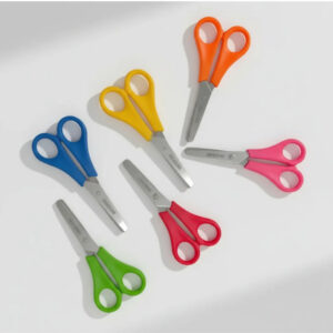 Tesoura Escolar Masterprint 13cm Aço Inox Ponta Arredondada Atóxica Colorida para uso Escolar e Casa
